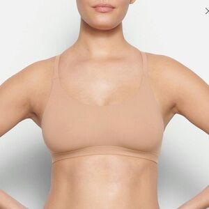 Skims racerback scoop bralette in ochre